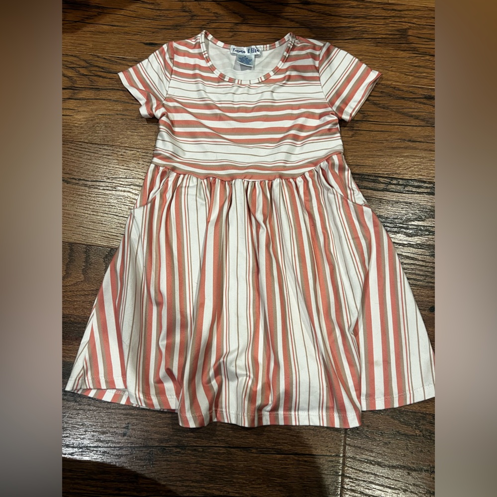Striped Pink and White Dress